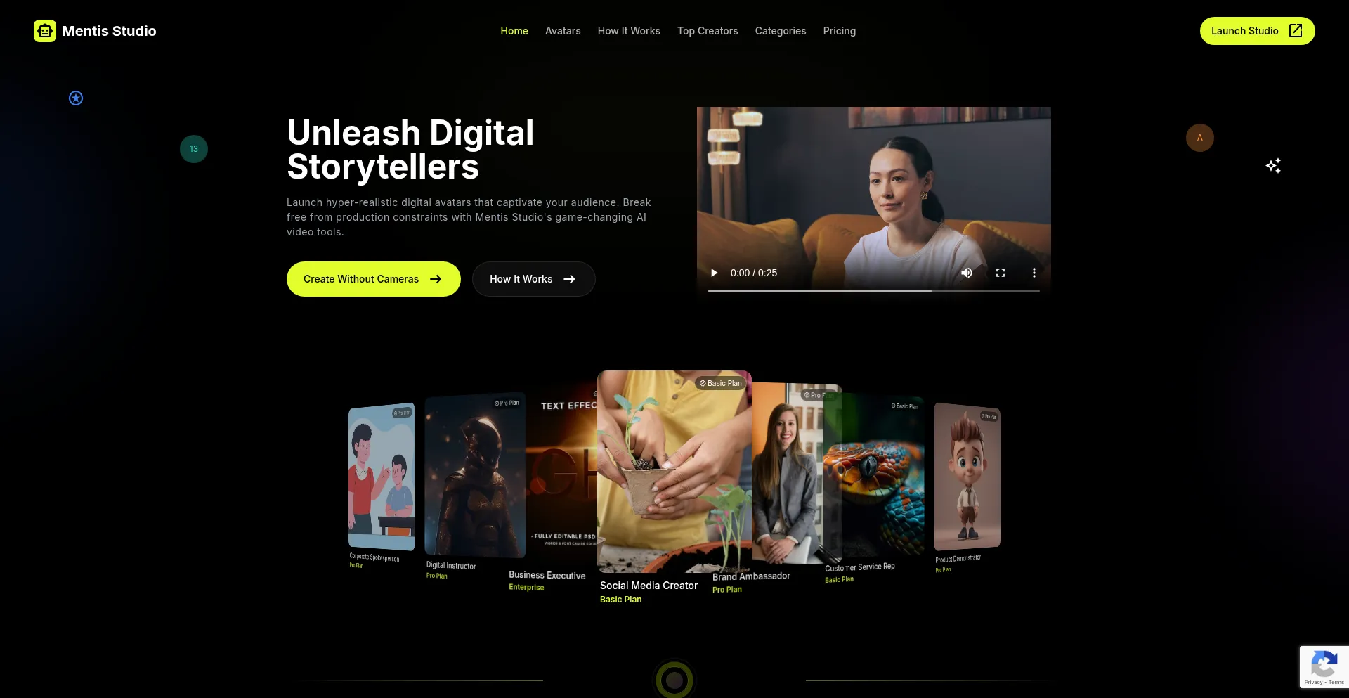 Website screenshot of Mentis-studios.com