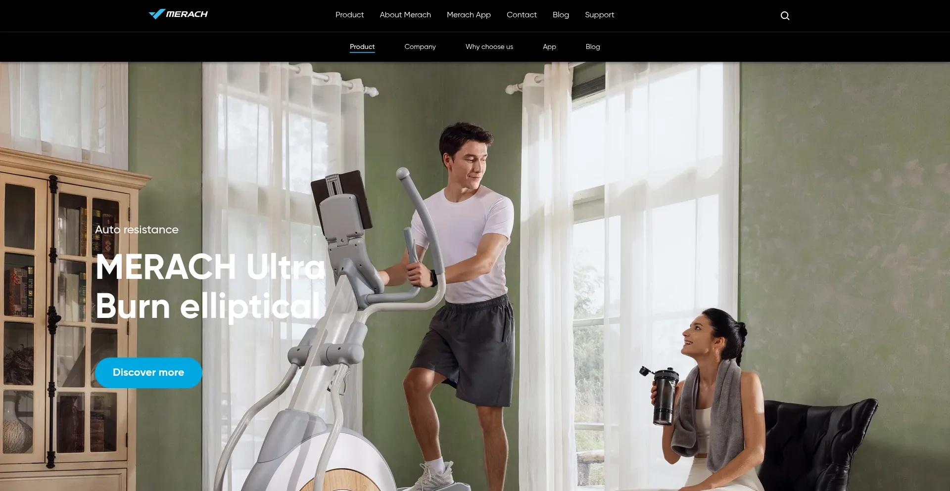 Website screenshot of Merachfitness.com