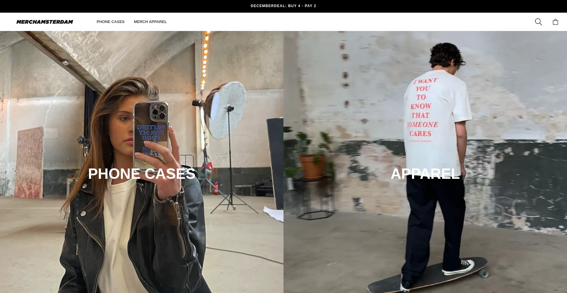 Merch-amsterdam.com Screenshot