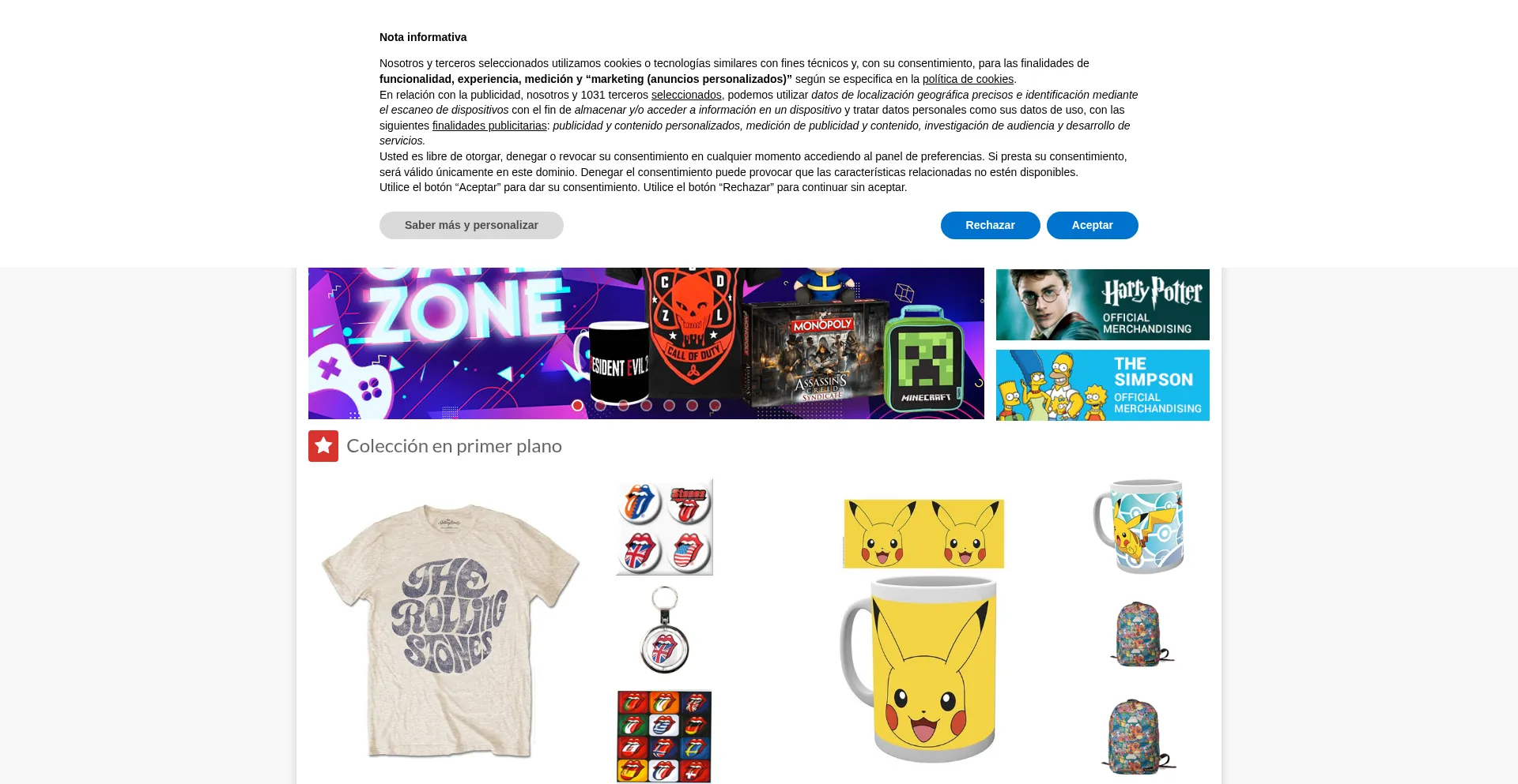 Website screenshot of Merchandisingplaza.es