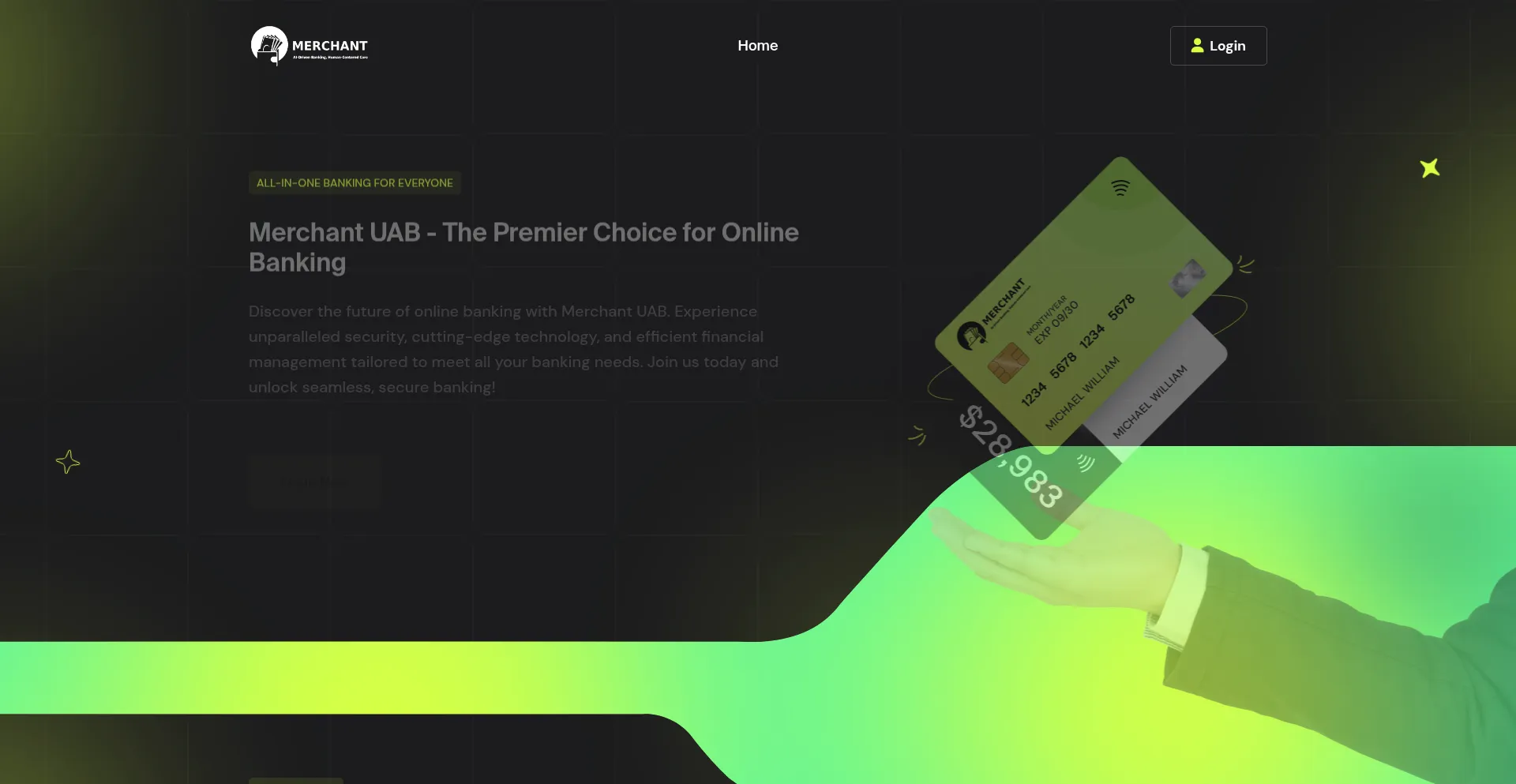 Website screenshot of Merchantuab.co