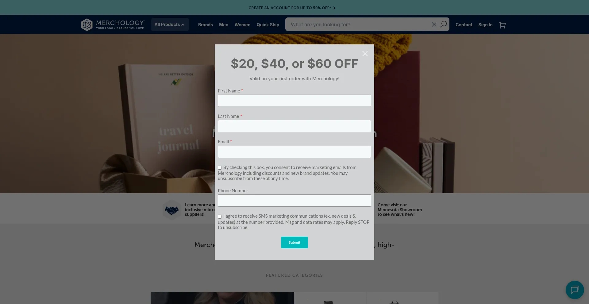 Merchology.com Screenshot