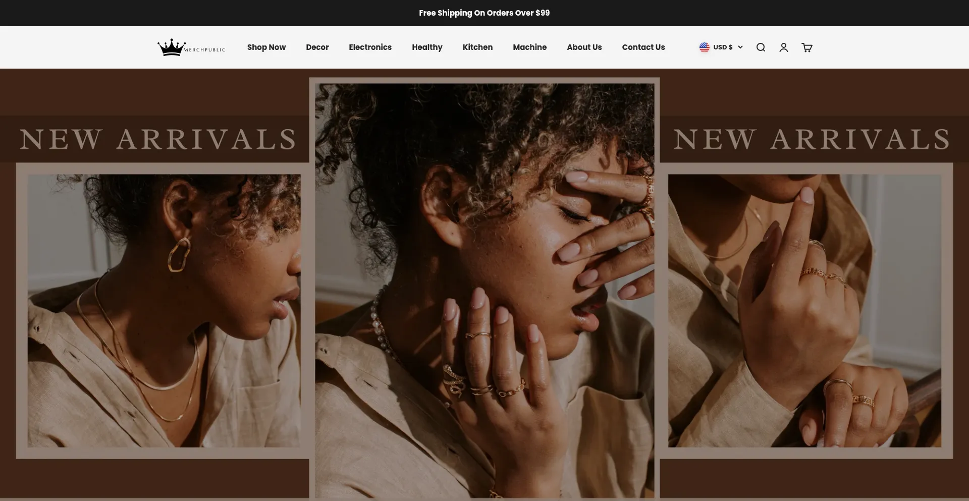 Website screenshot of Merchpublic.com