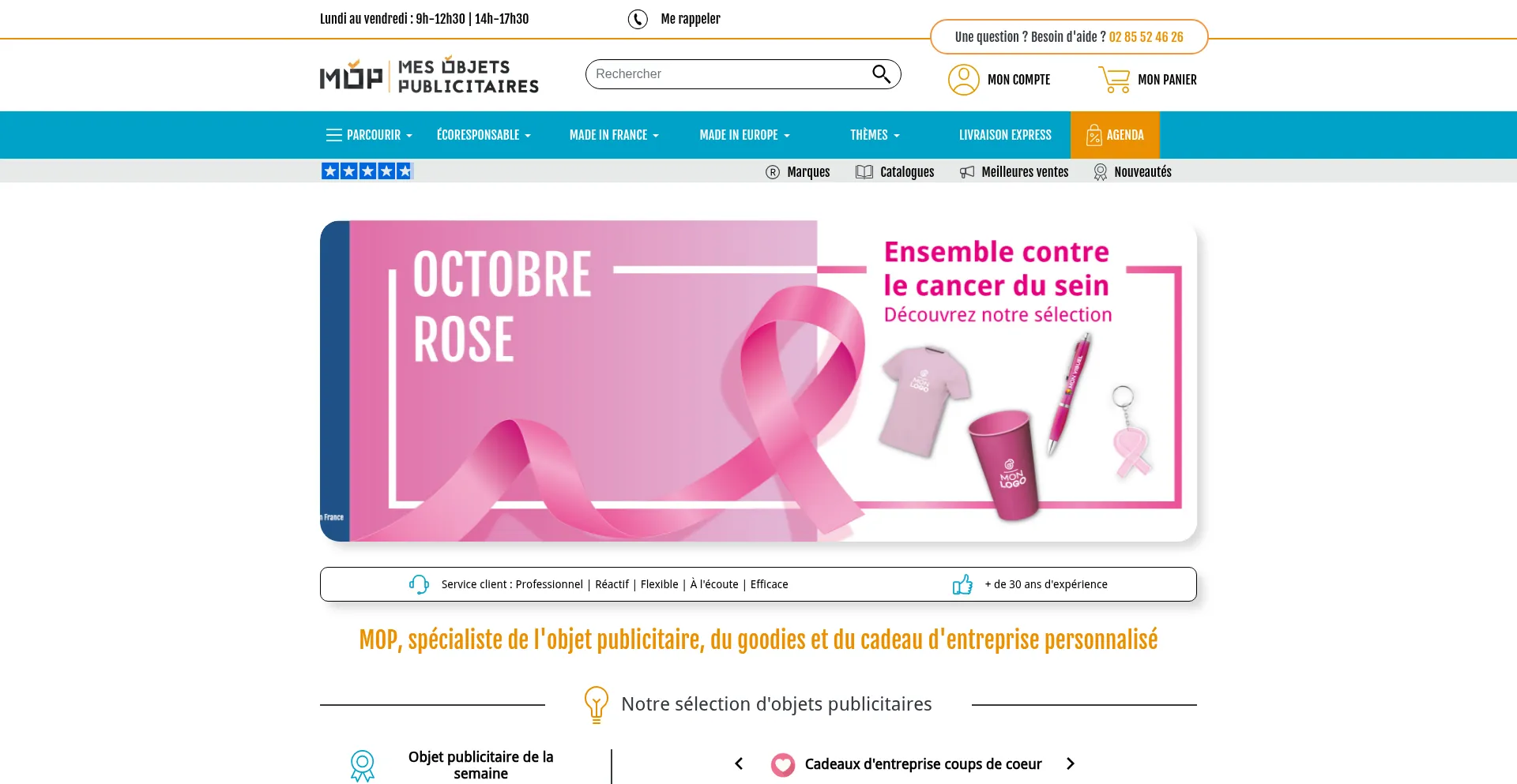 Mesobjetspublicitaires.com Screenshot