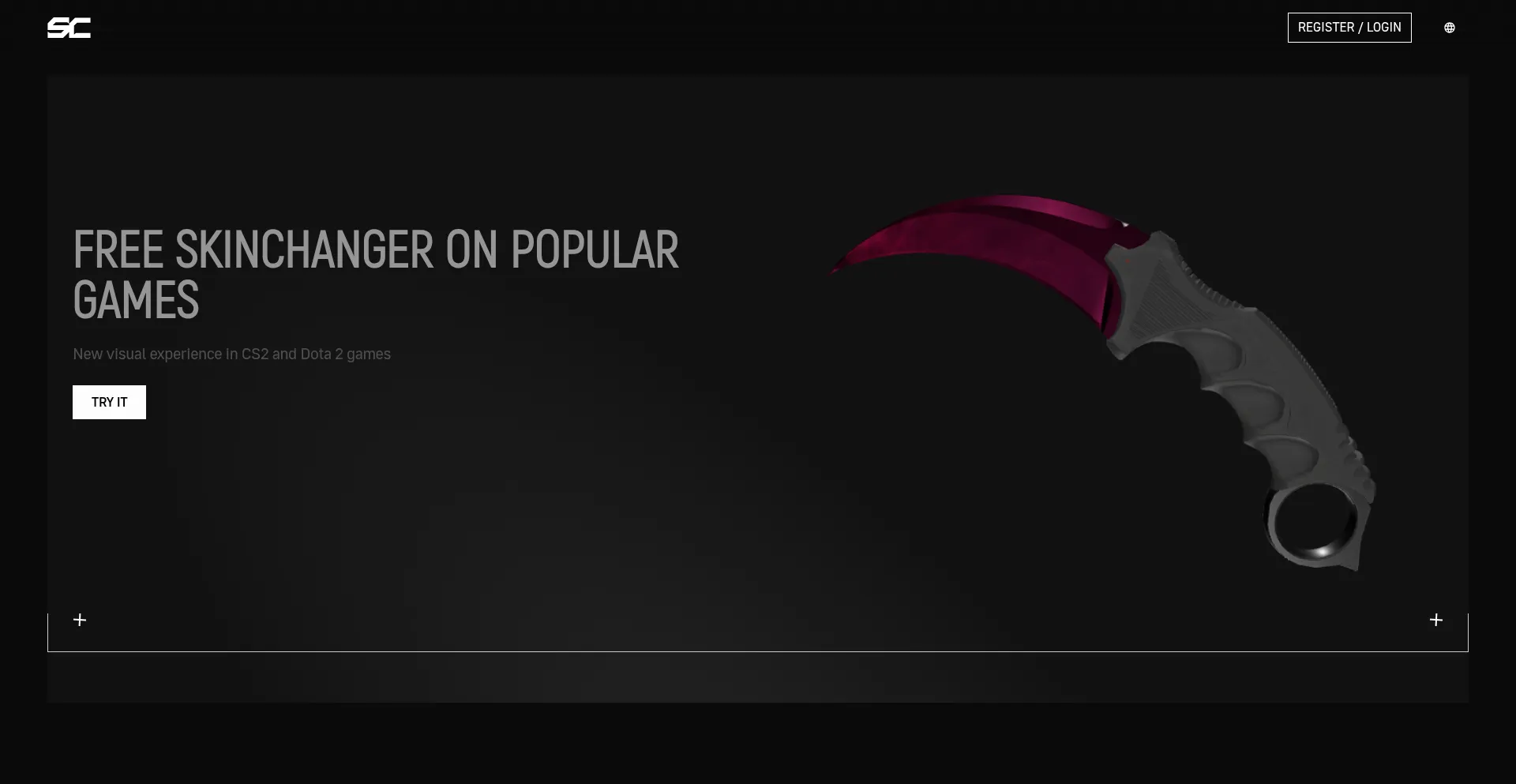 Website screenshot of Metaskins.gg