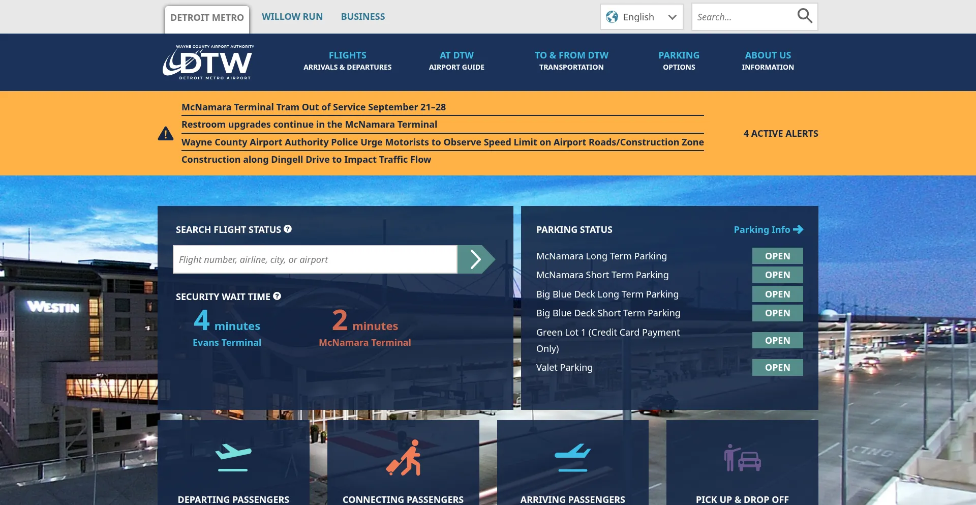 Metroairport.com Screenshot