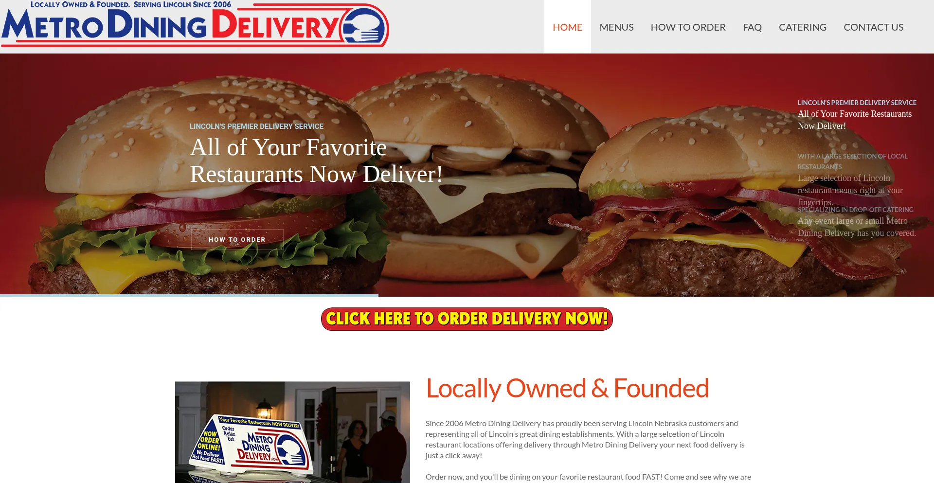 Metrodiningdelivery.com Screenshot