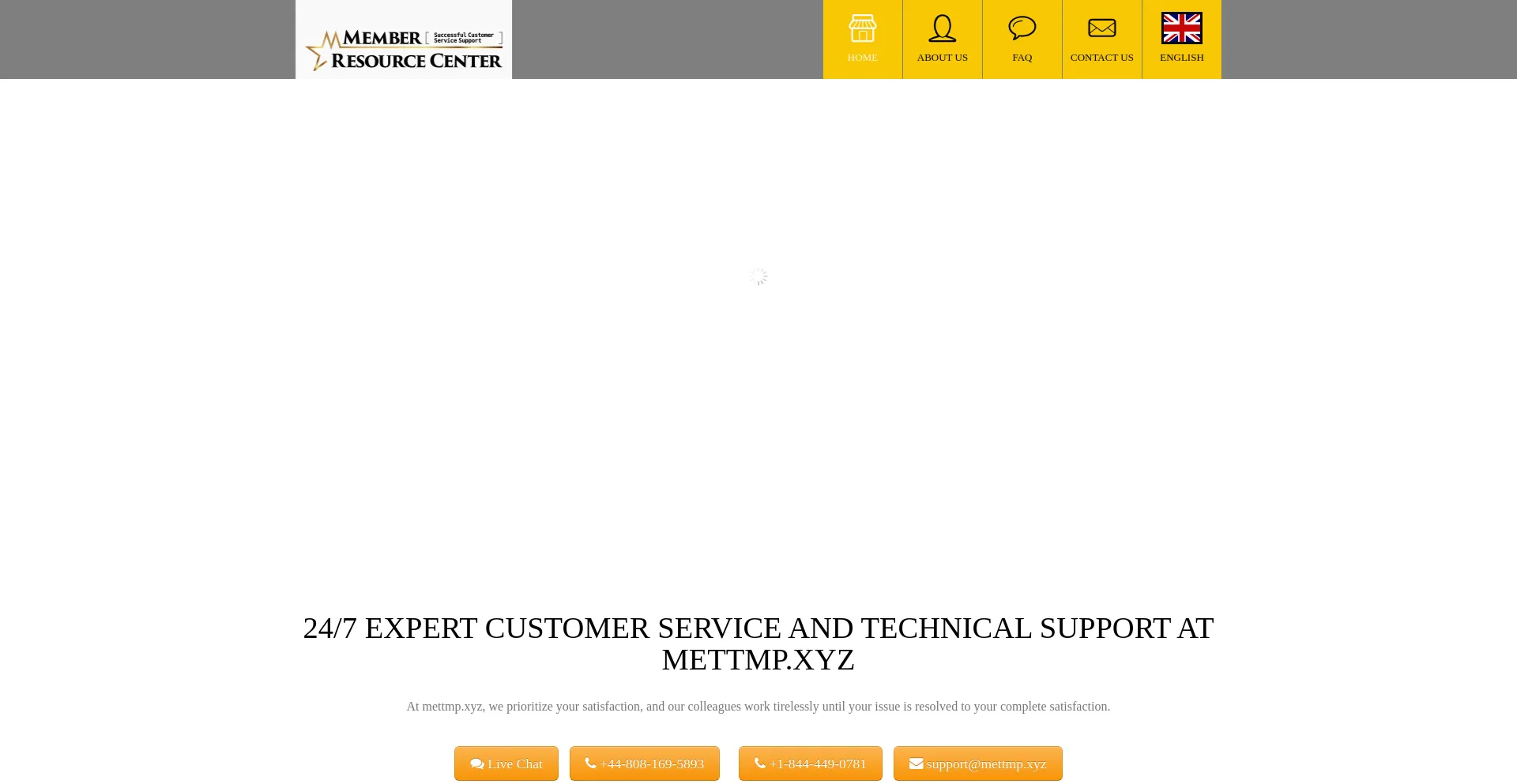 Website screenshot of Mettmp.xyz