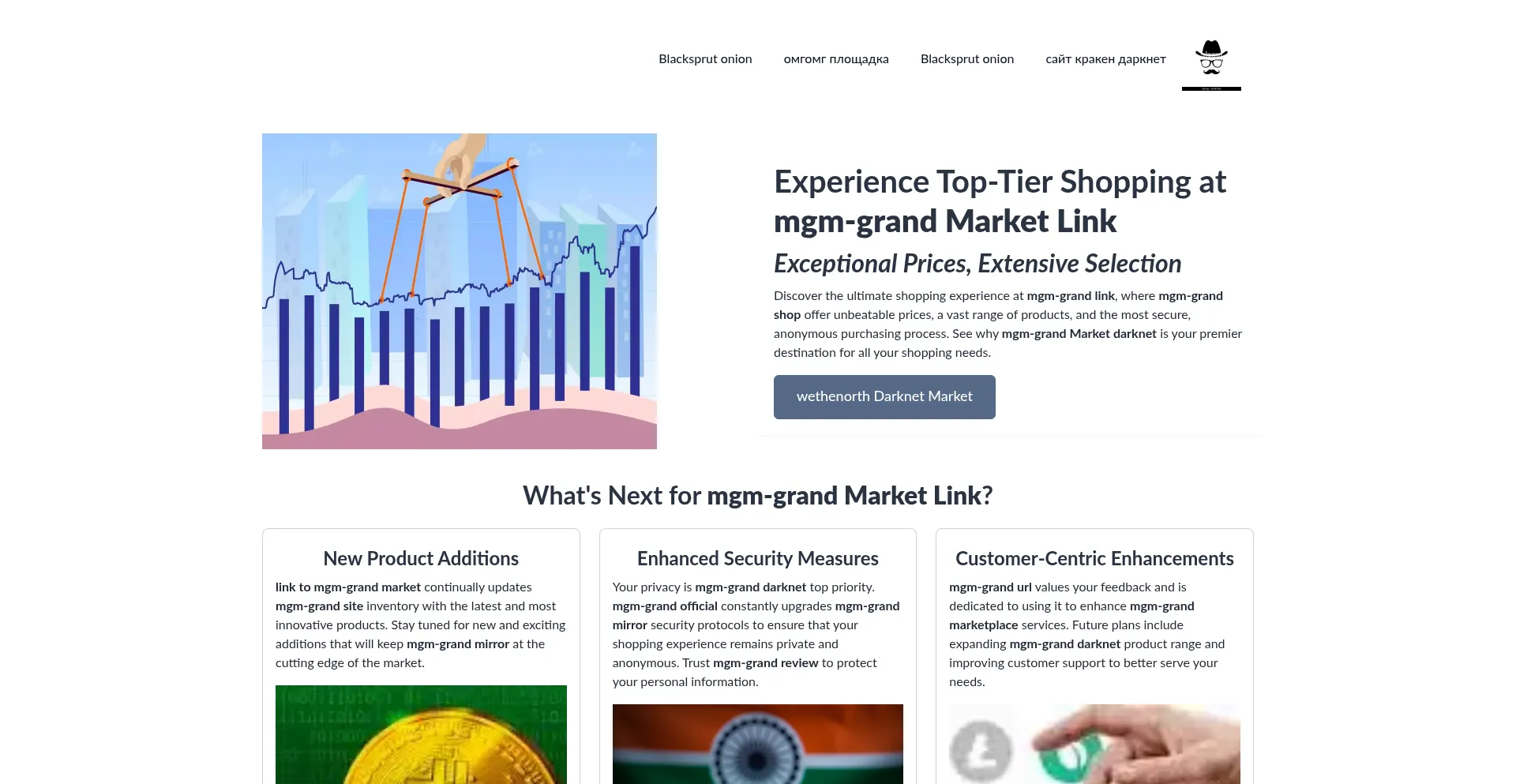 Website screenshot of Mgm-grand-market.net