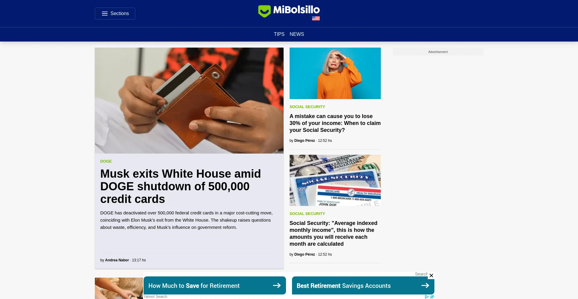 Website screenshot of Mibolsillo.co