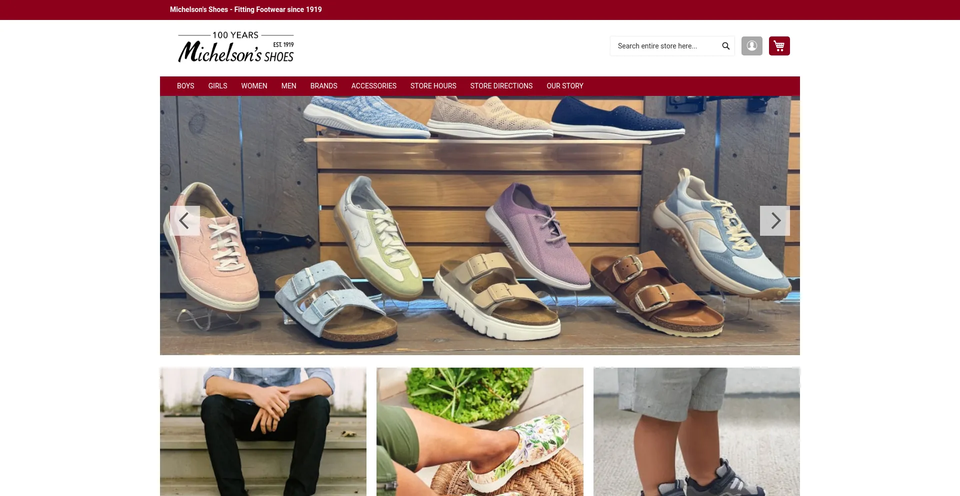 Michelsonshoes.com Screenshot