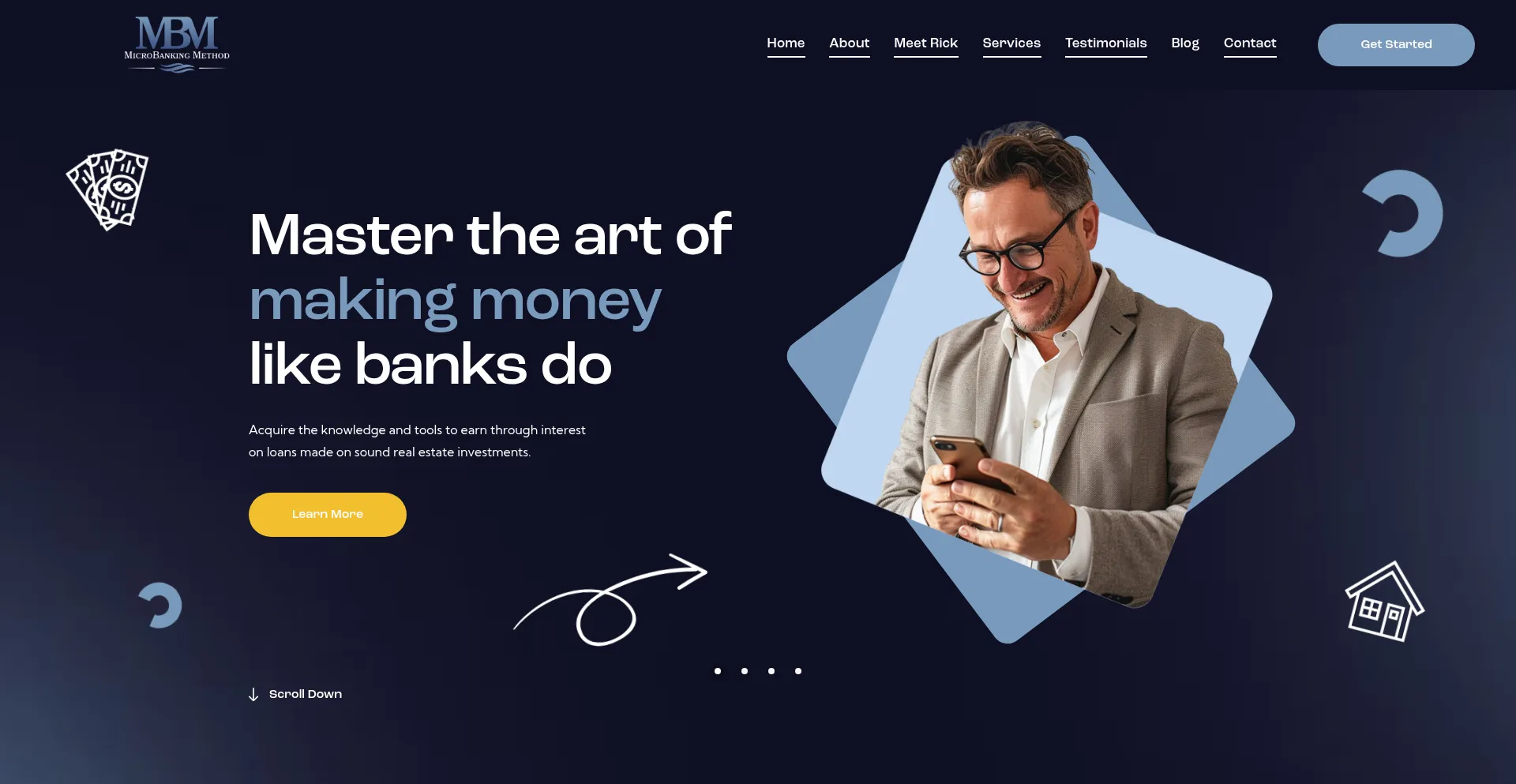 Website screenshot of Microbanking.us