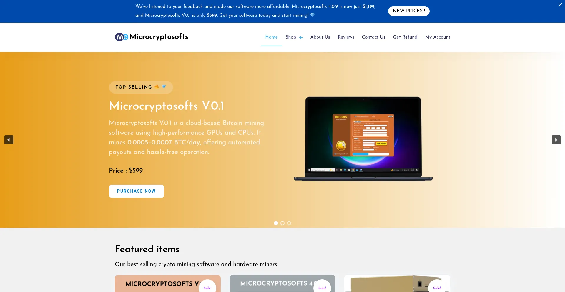 Microcryptosofts.com Screenshot