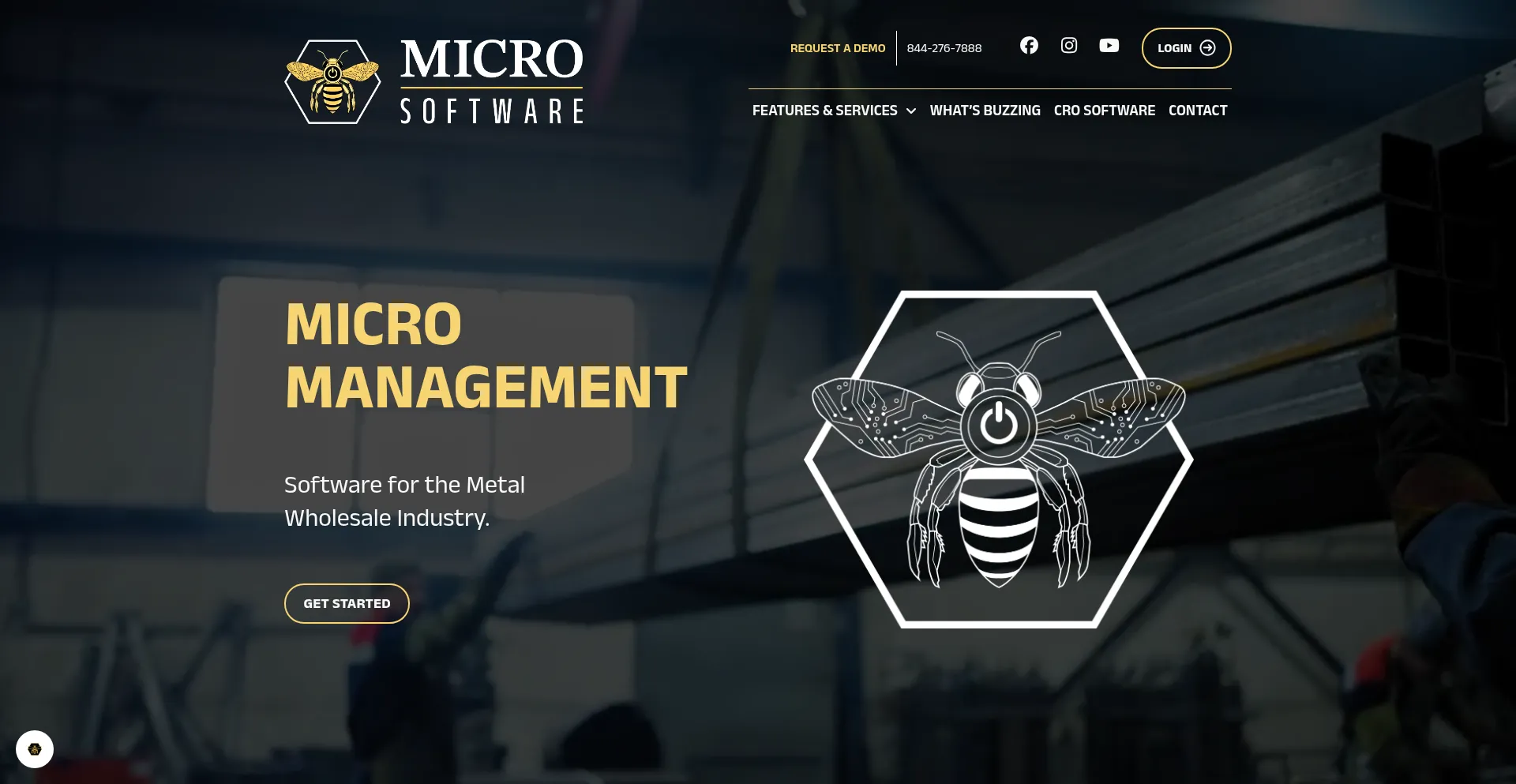 Website screenshot of Micromanage.ca