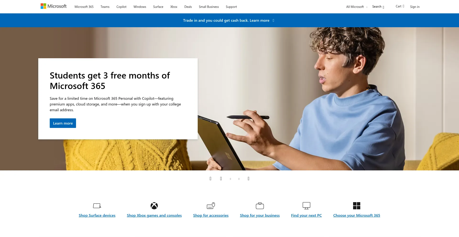 Microsoft.uk Screenshot