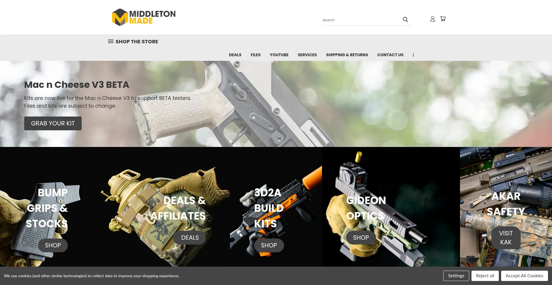 Website screenshot of Middletonmade.com