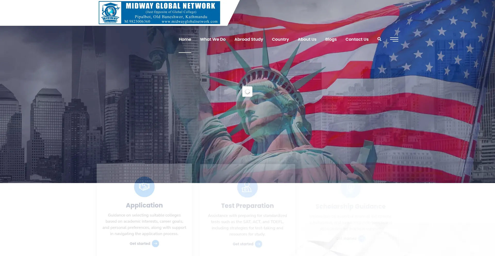 Website screenshot of Midwayglobalnetwork.com