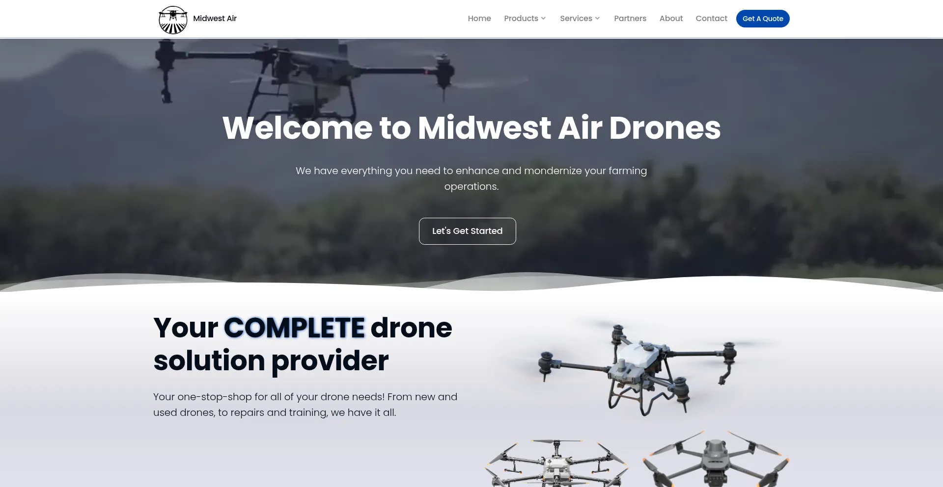 Midwestairdrones.com Screenshot
