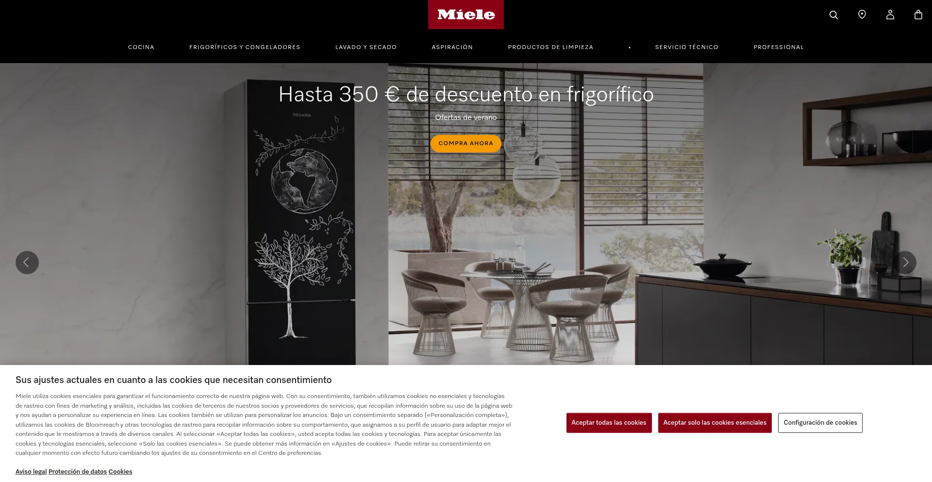 Miele.es Screenshot