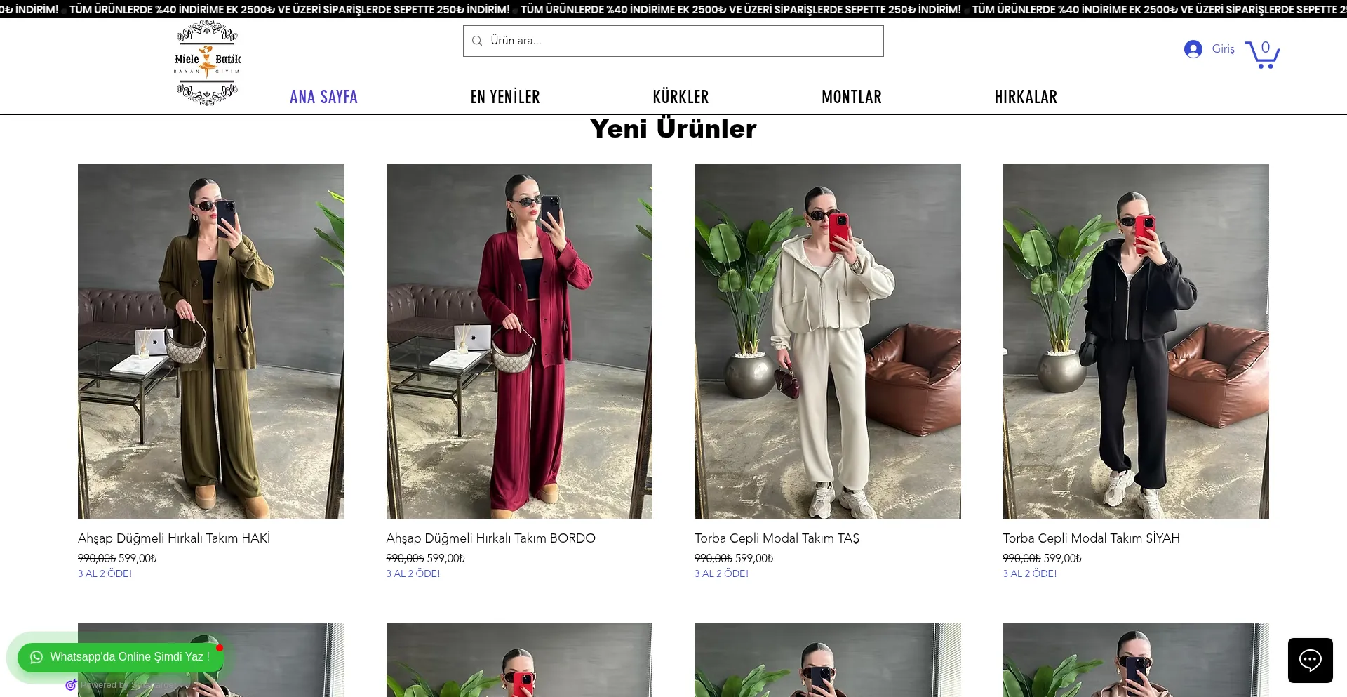 Website screenshot of Mielebutik.com