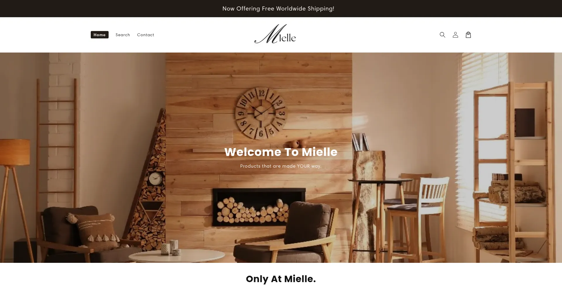 Website screenshot of Miellewood.com