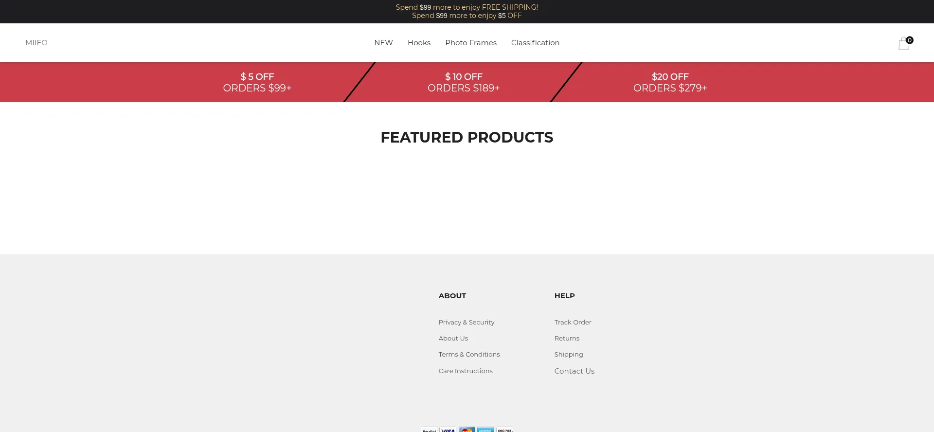 Website screenshot of Miieo.com