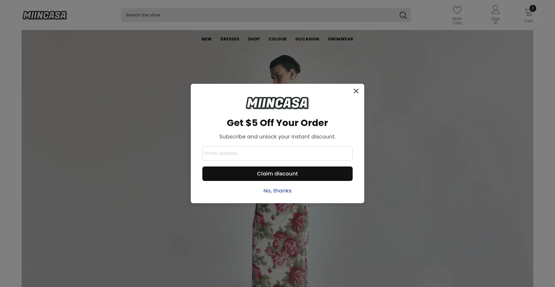 Website screenshot of Miincasa.com