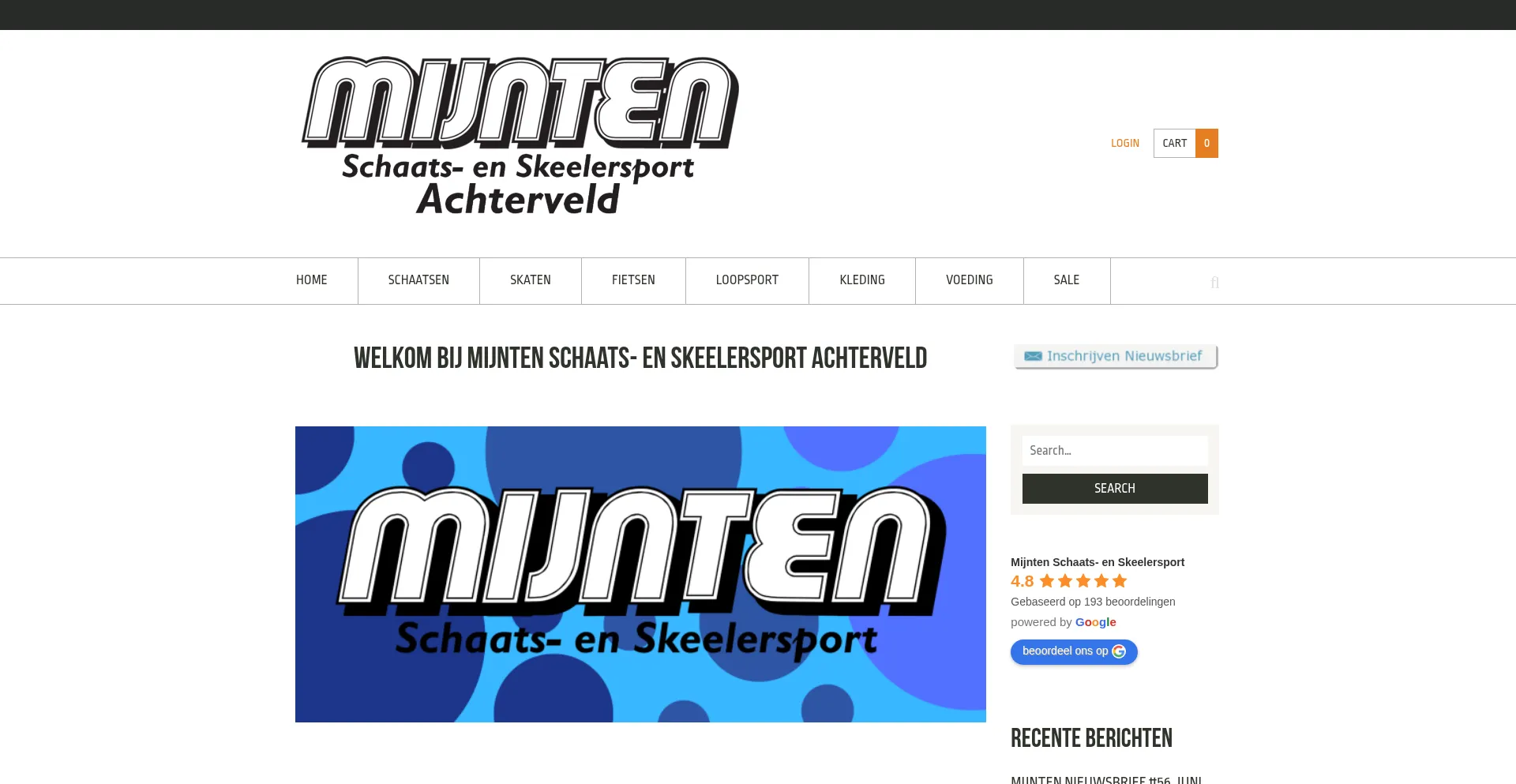 Website screenshot of Mijnten.nl