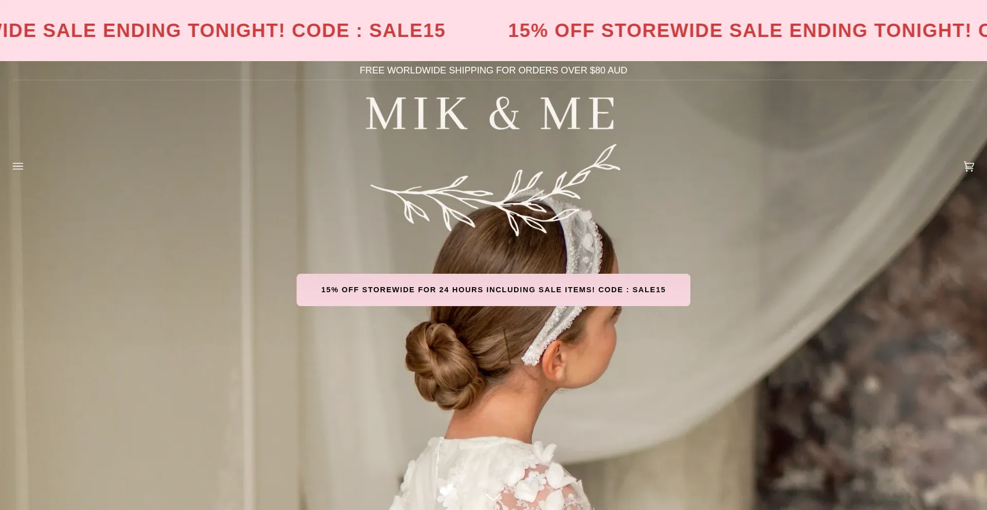 Website screenshot of Mikandme.com.au