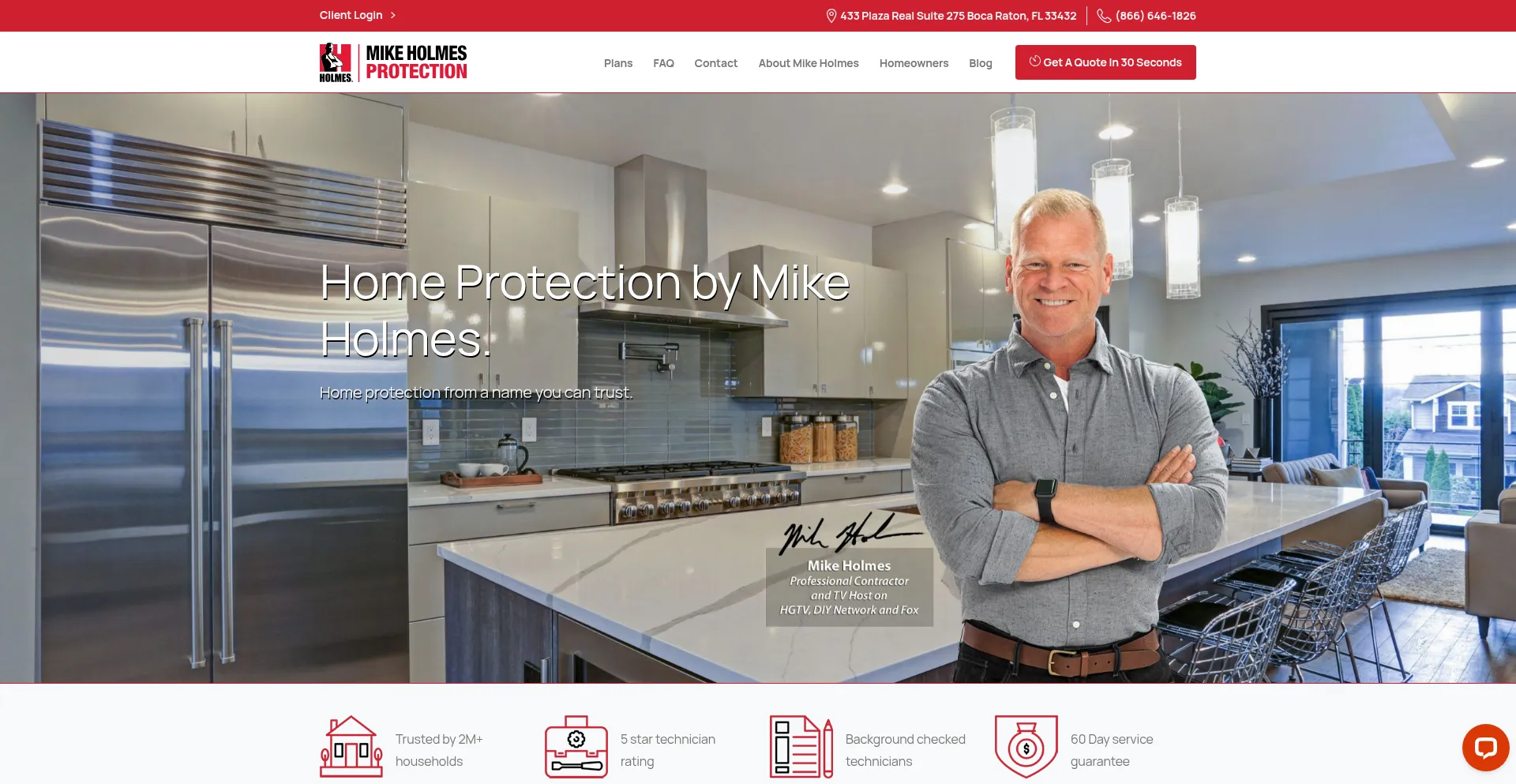 Mikeholmesprotection.com Screenshot