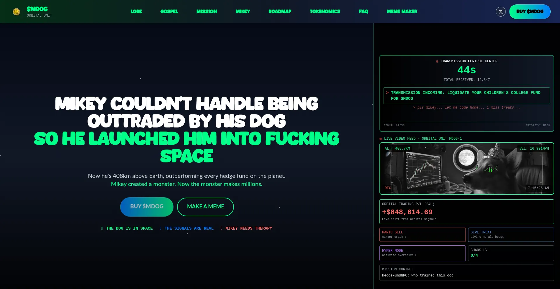 Mikesdog.com Screenshot