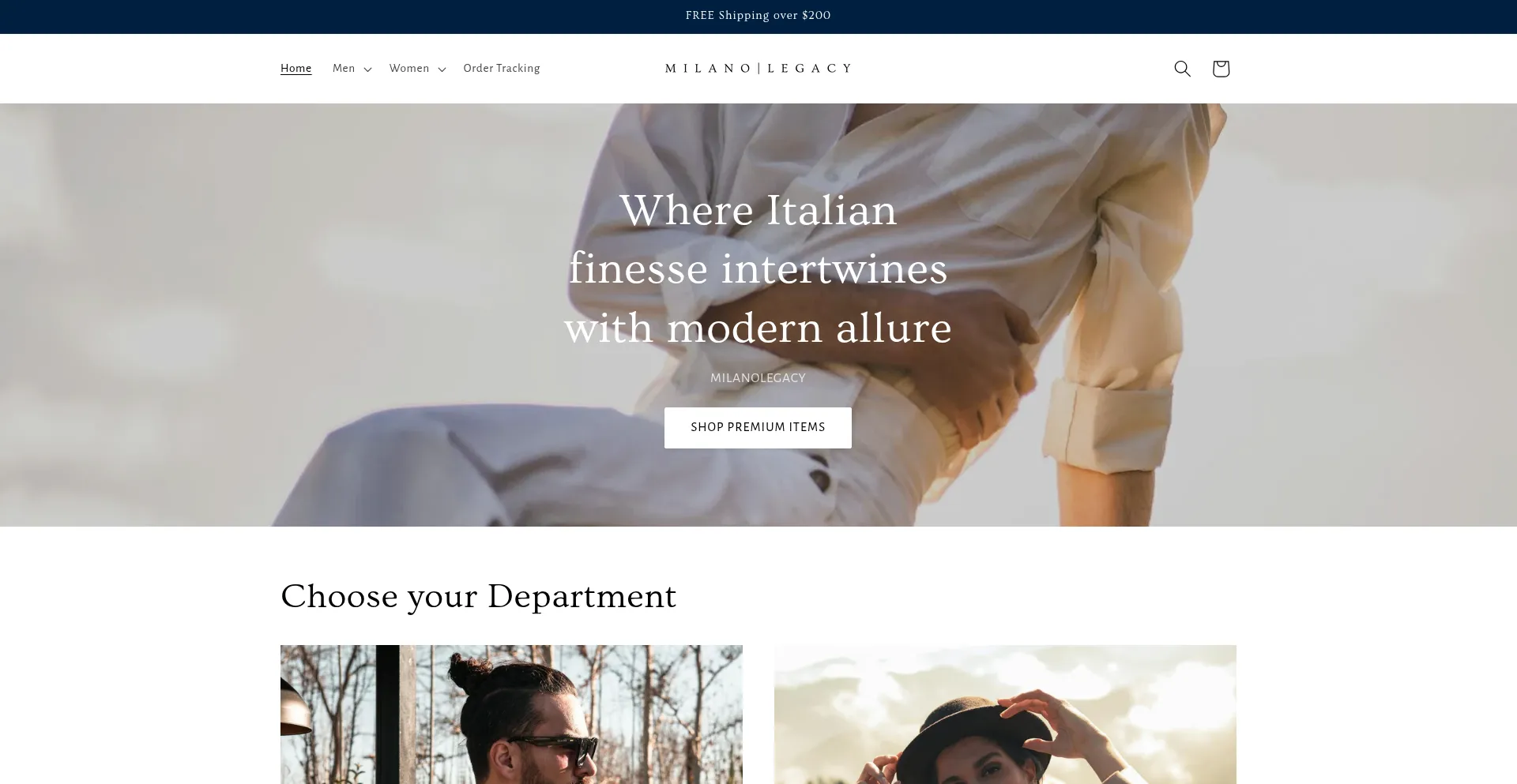 Website screenshot of Milanolegacy.com