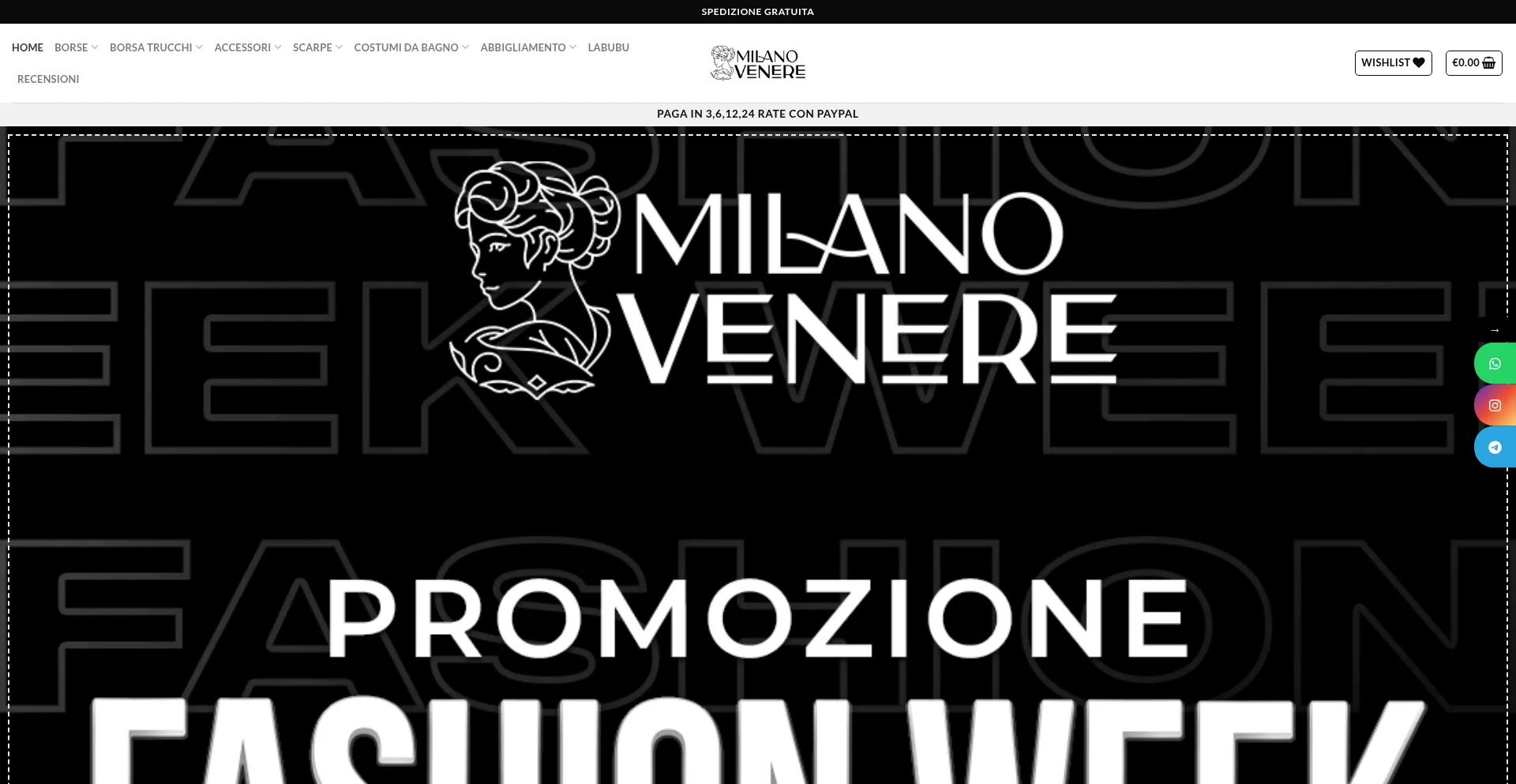 Milanovenere.com Screenshot