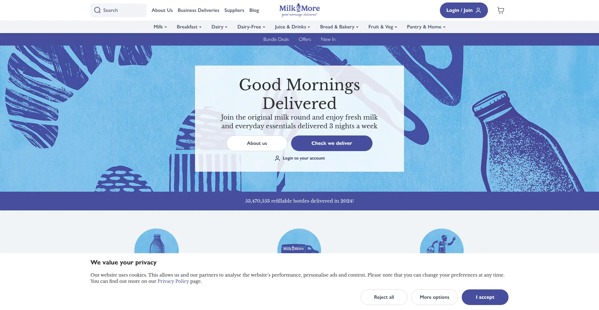 Milkandmore.co.uk Screenshot