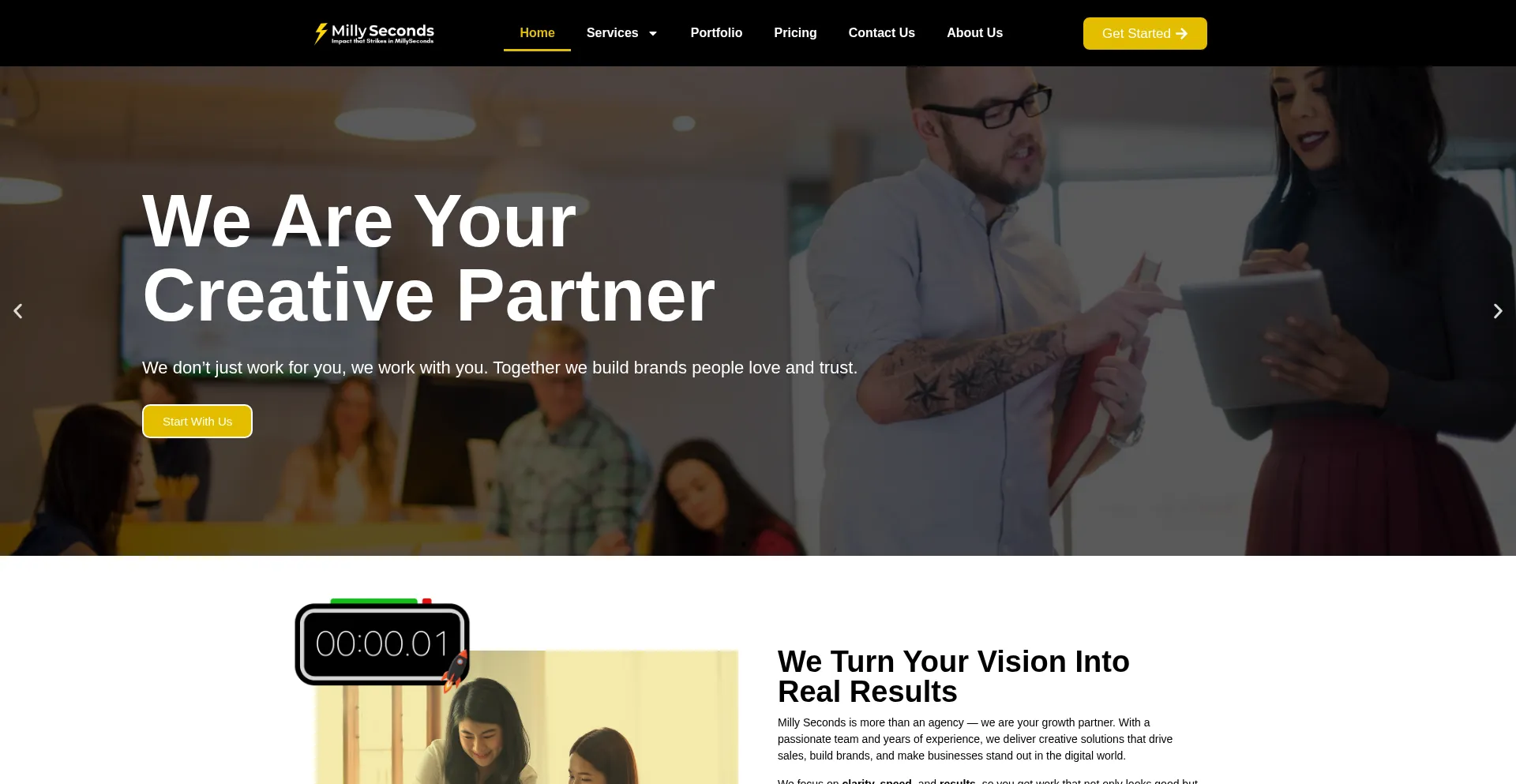 Millyseconds.com Screenshot