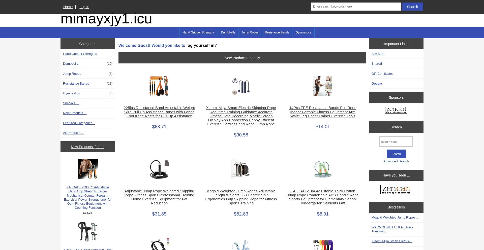 Website screenshot of Mimayxjy1.icu