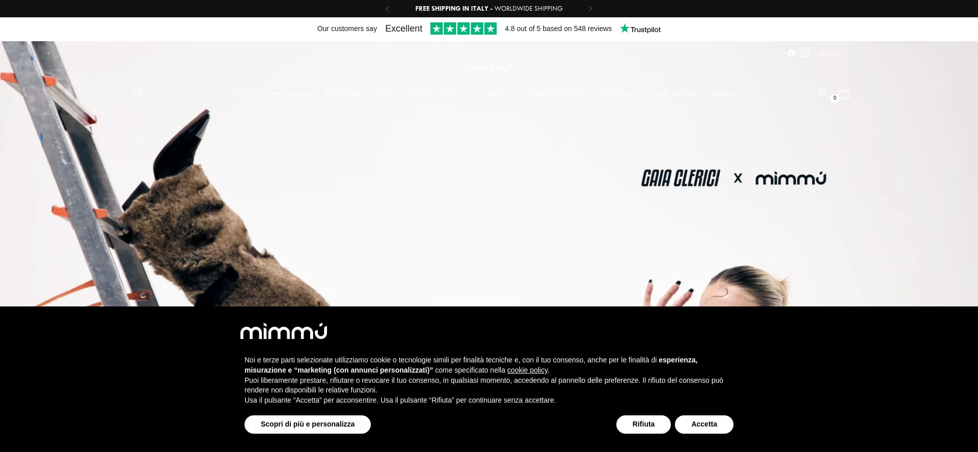 Website screenshot of Mimmu.it