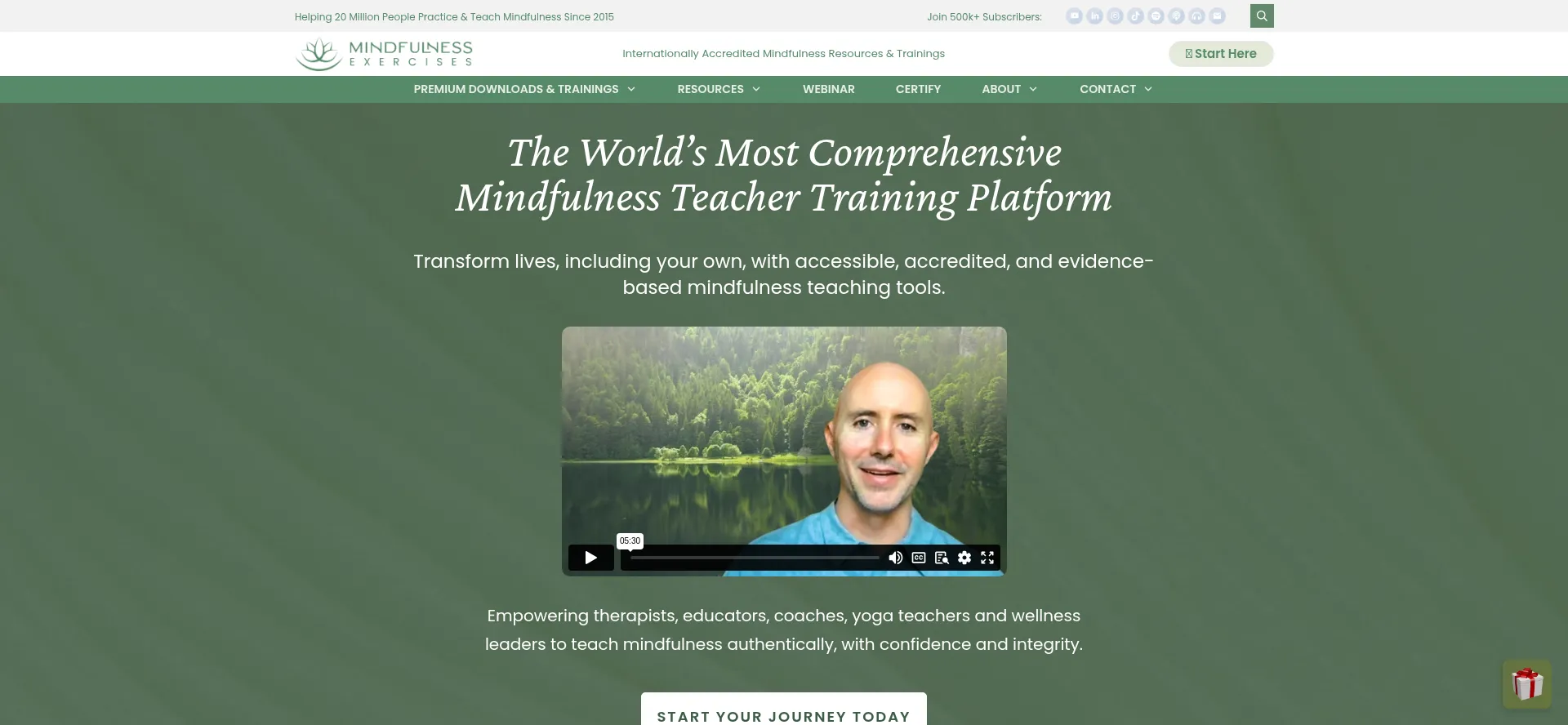 Mindfulnessexercises.com Screenshot