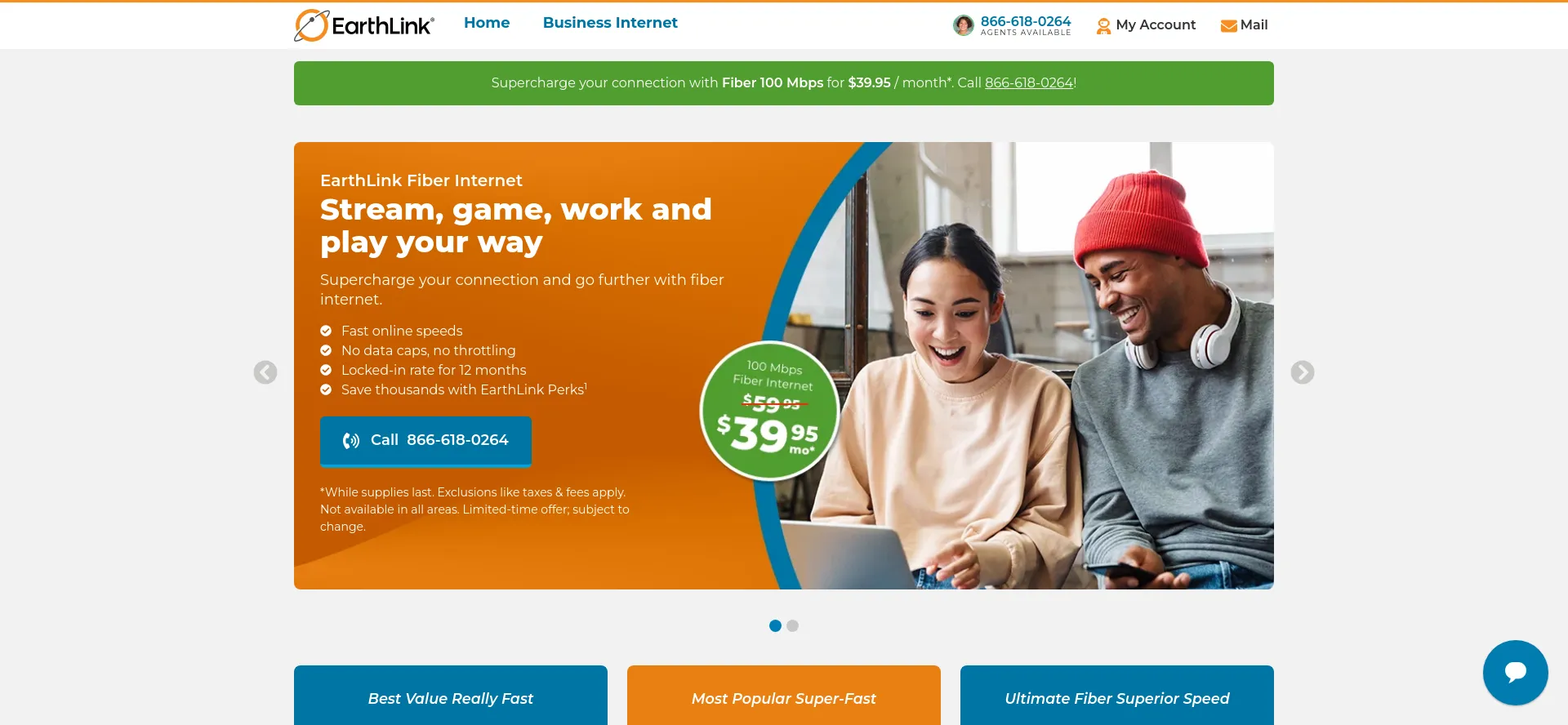 Website screenshot of Mindspring.com