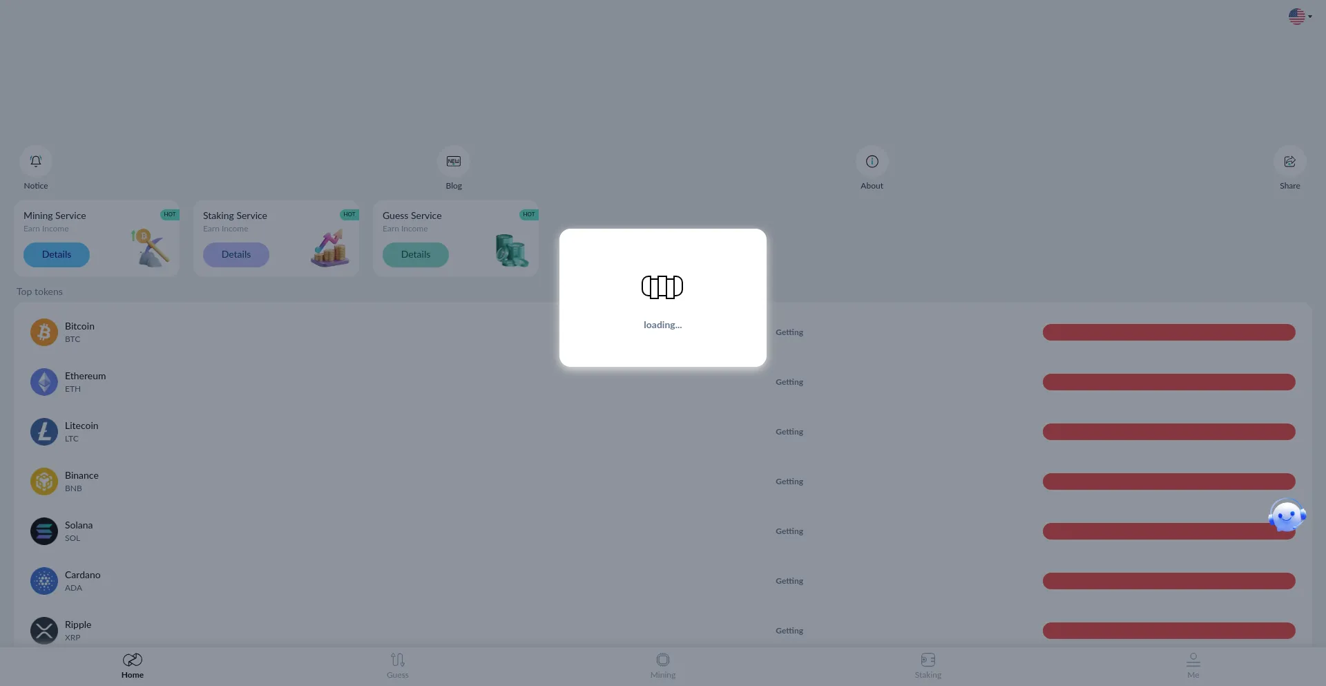 Website screenshot of Mine110.net