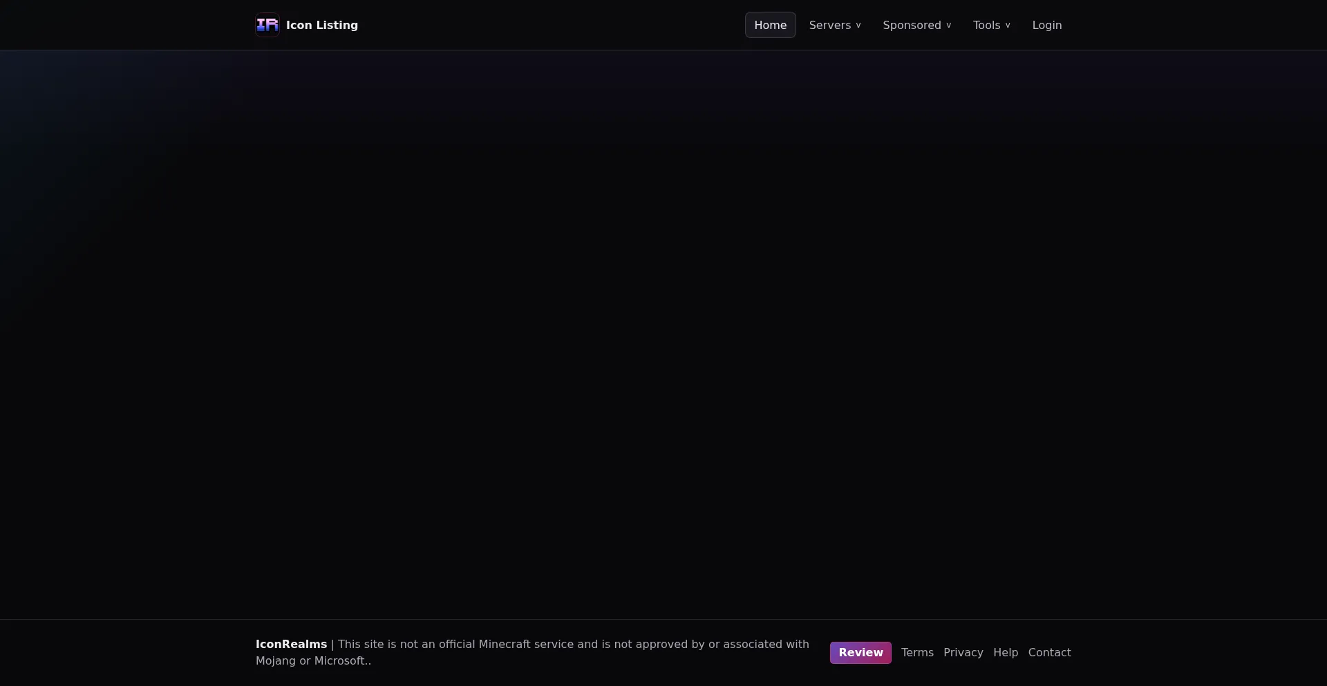 Minecraft-listing.iconrealms.net