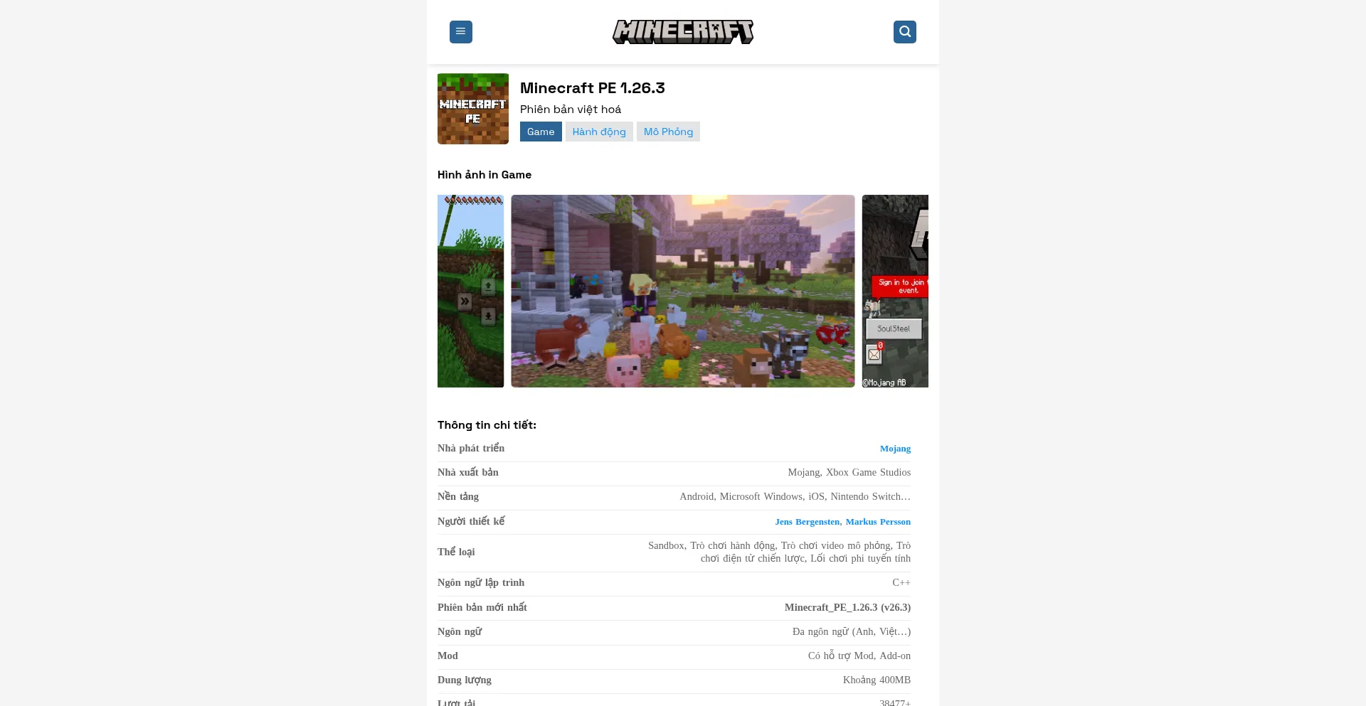 Minecraftpe.games