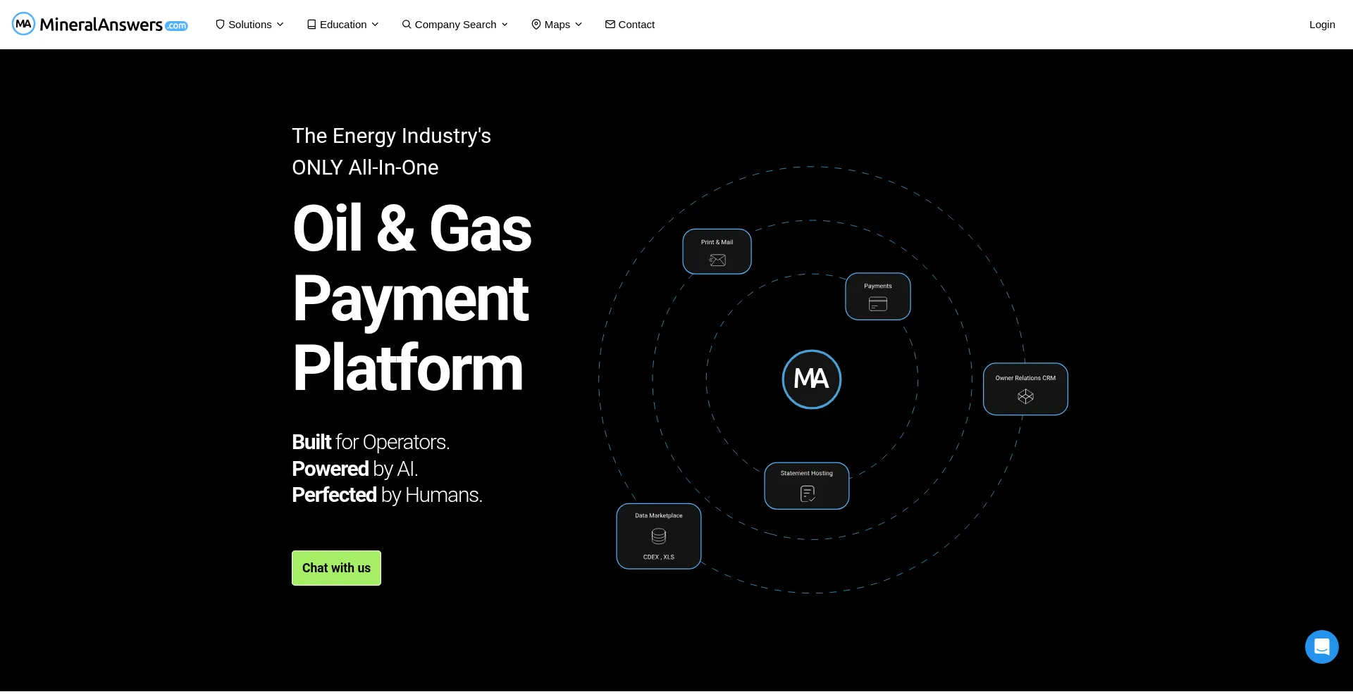 Website screenshot of Mineralanswers.com