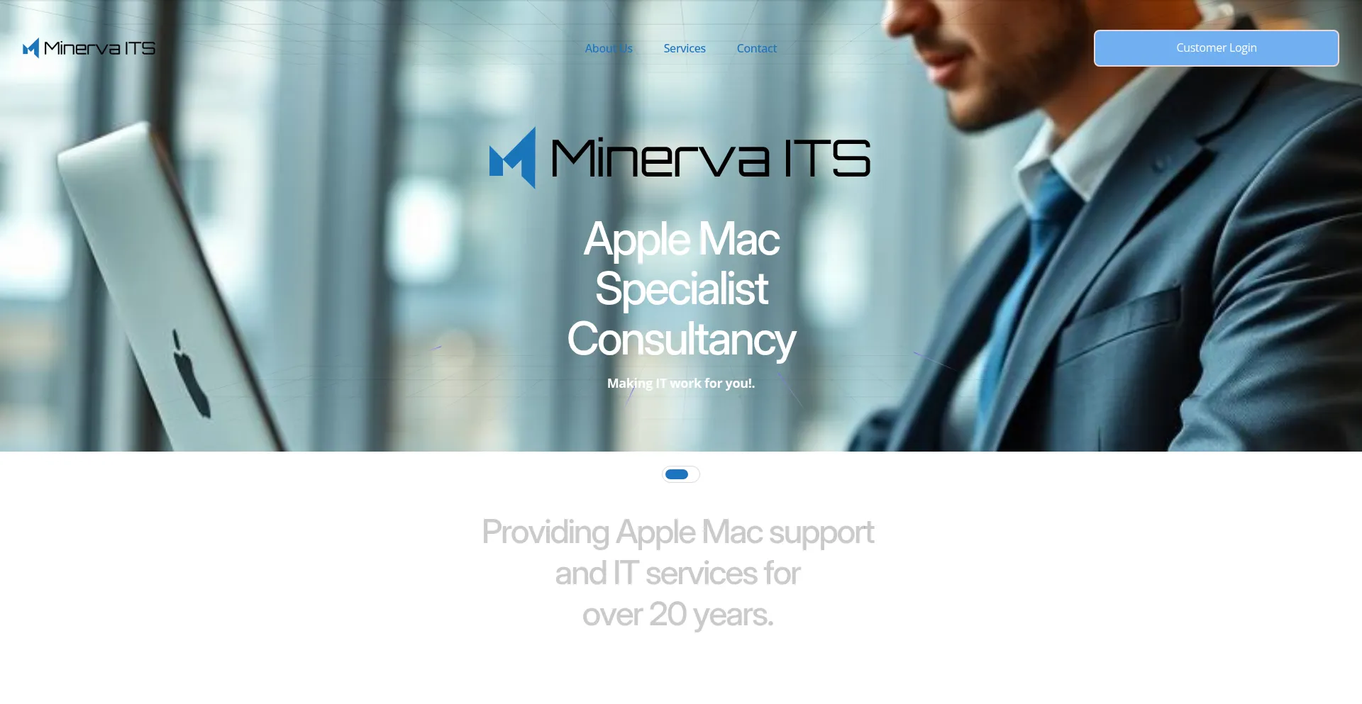 Website screenshot of Minerva-its.co.uk