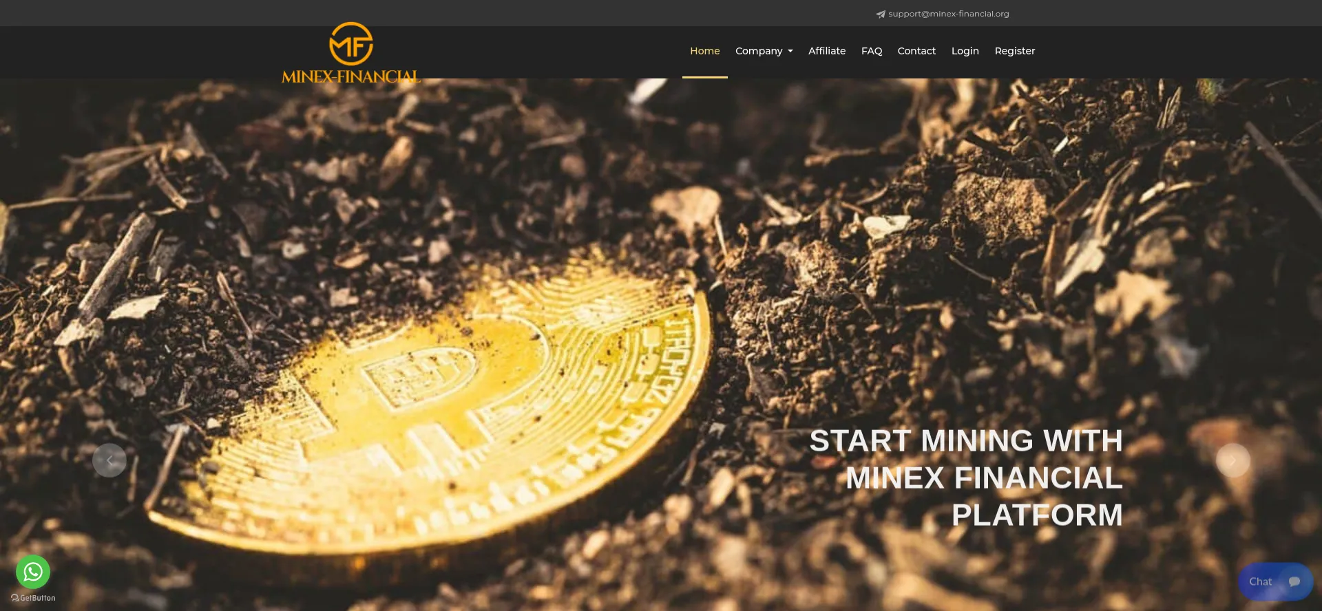 Website screenshot of Minex-financial.org