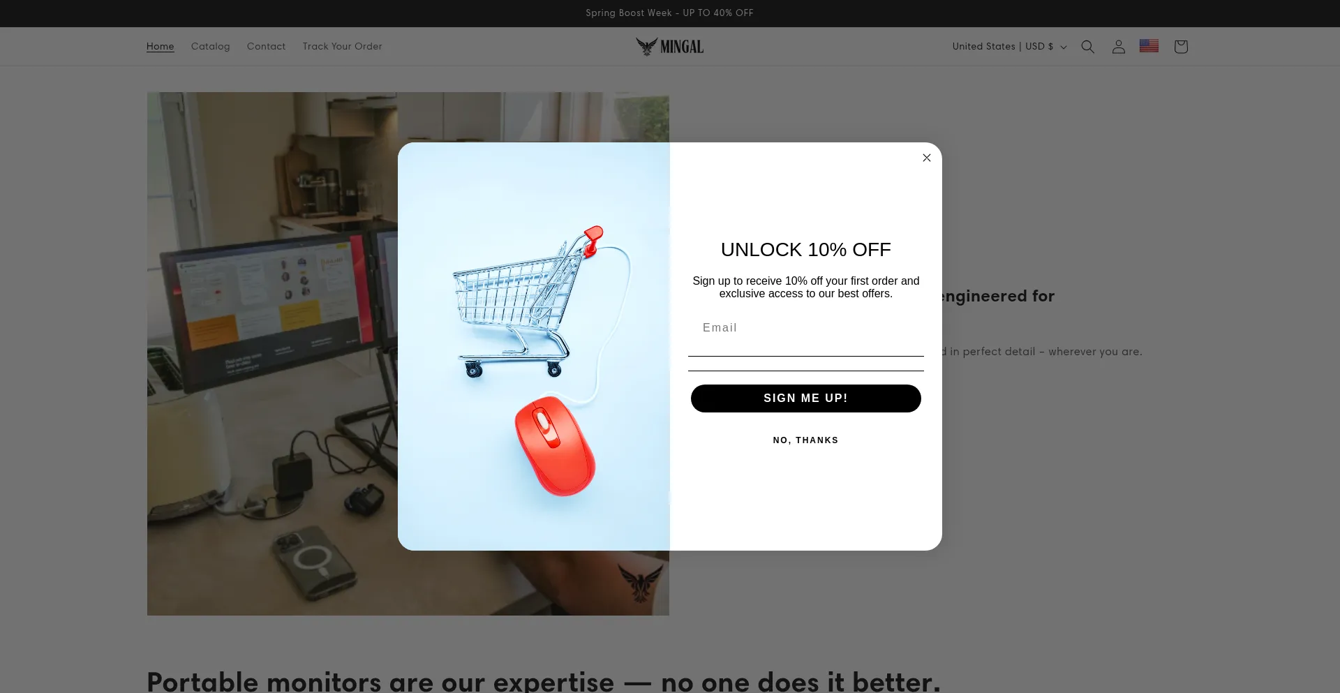 Website screenshot of Mingalhome.com