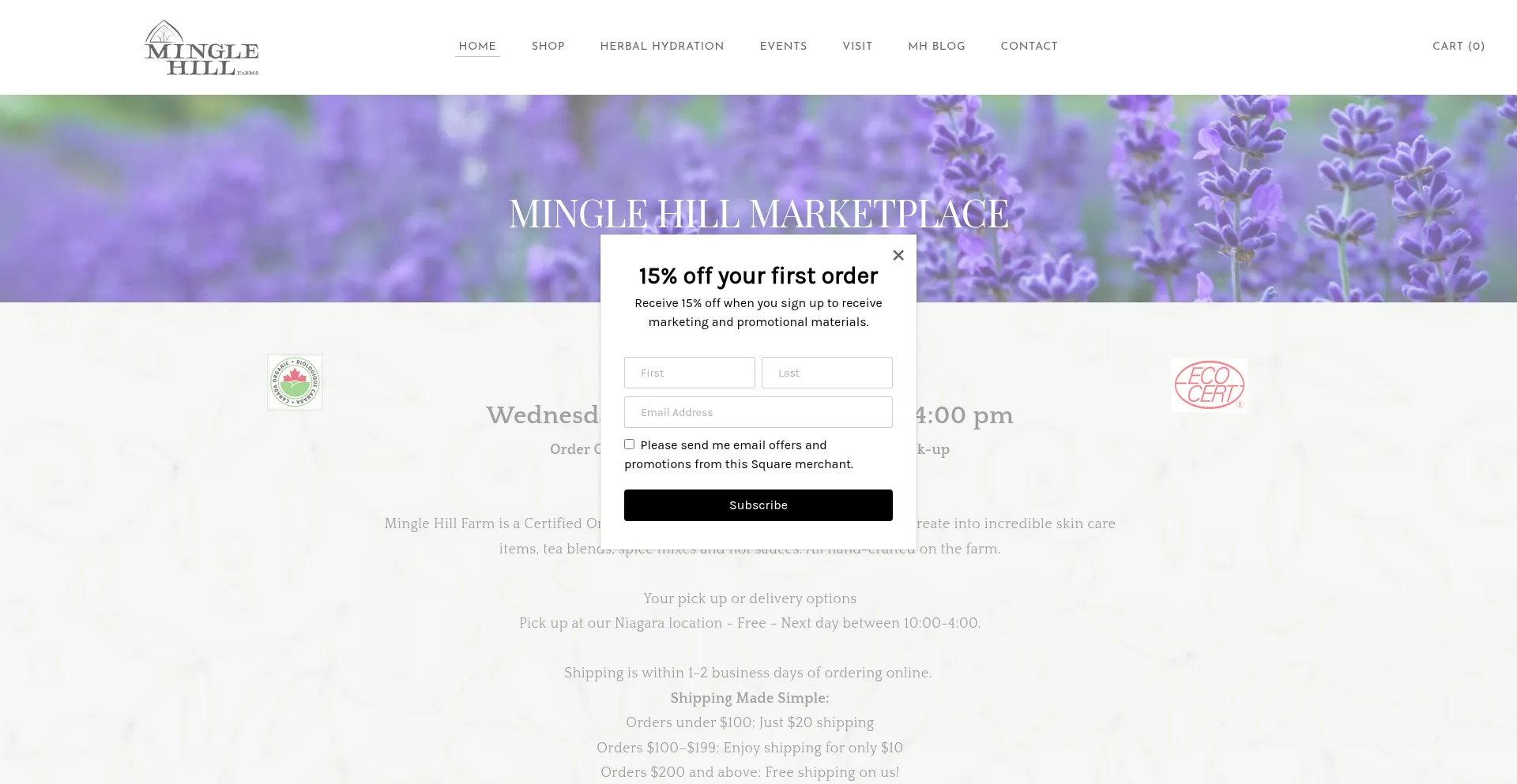 Minglehill.com Screenshot