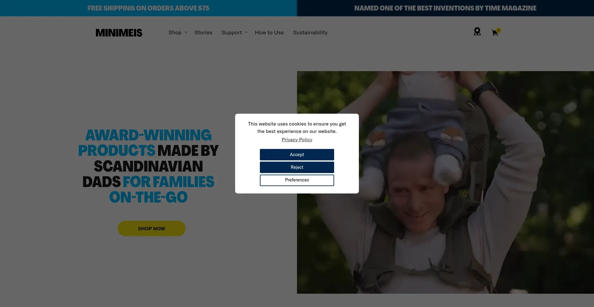 Website screenshot of Minimeis.com