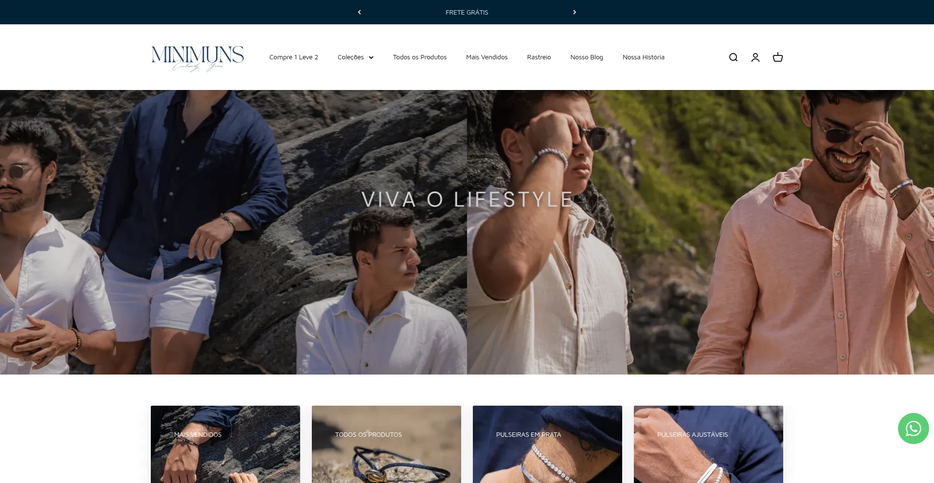 Website screenshot of Minimuns.com.br