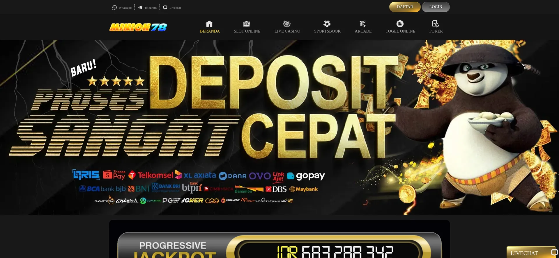 Website screenshot of Minion78.net